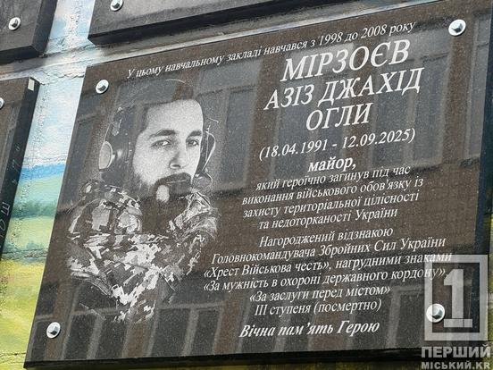 Одне шкільне подвір’я та два героїчних життя: у Кривому Розі відкрили меморіальні дошки Дмитру Птухіну та Азізу Мірзоєву2