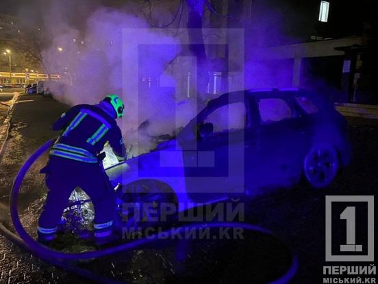 У Кривому Розі на Дзержинці згорів автомобіль2