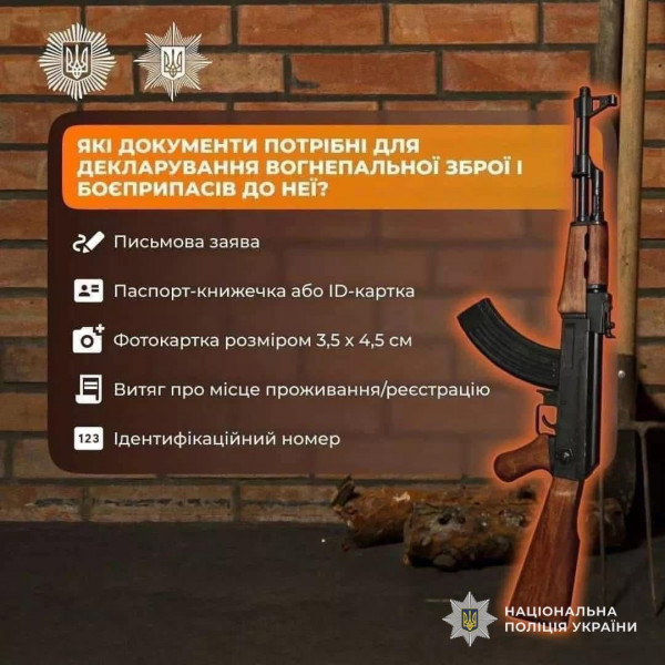 В Україні триває кампанія декларування вогнепальної зброї1