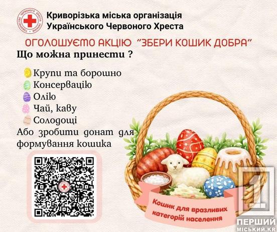 Великодній кошик: Криворізька організація Товариства Червоного Хреста України збирає допомогу вразливим родинам1