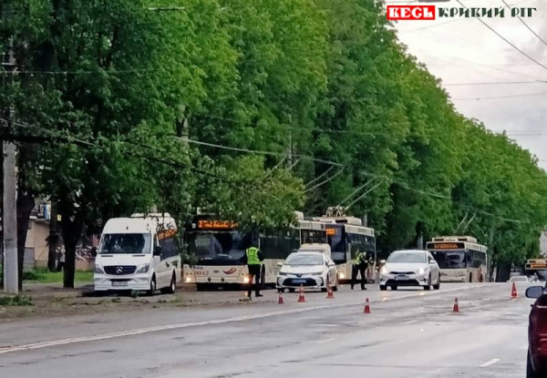 Гілка впала на контактну мережу тролейбусів на пр. Миру в Кривому Розі