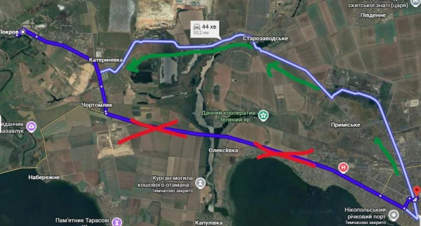 На Нікопольщині змінили маршрути автобусів через загрозу атак дронів0