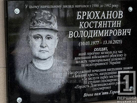 Пам’ять про героя: у Кривому Розі відкрили меморіальну дошку Костянтину Брюханову4