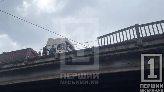 Троє людей госпіталізовано з переламами: у Кривому Розі легковик вилетів із мосту2