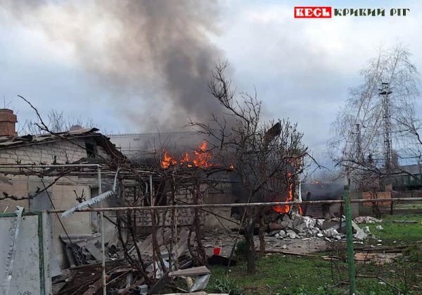 Шахед поцілив по приватному домоволодінню на Довгинцево в Кривому Розі