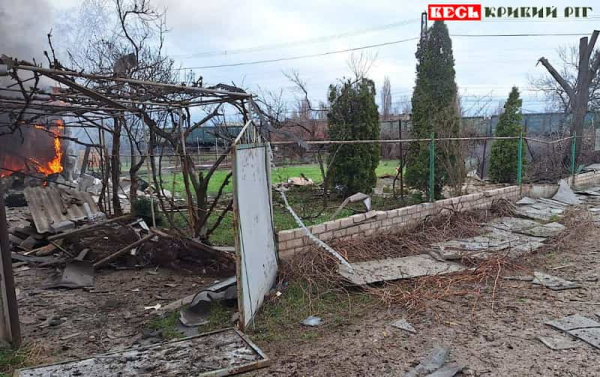 Шахед влучивив по приватному домоволодінню на Довгинцево в Кривому Розі