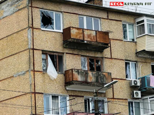 Вибухом шахеда пошкоджено багатоповерхівку в Зеленодольську Криворізького р-ну