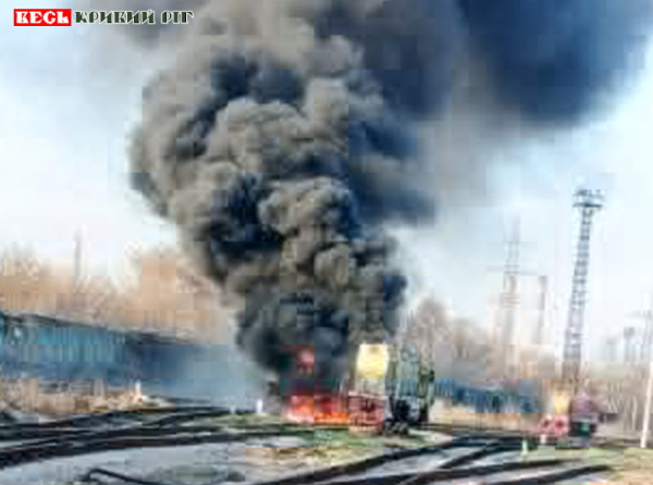 БПЛА поцілив по тепловозу в Кривому Розі