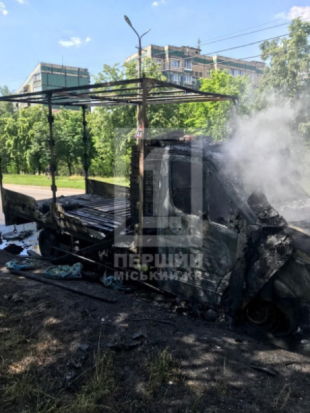 У Кривому Розі на мікрорайоні  Гірницькому згоріла вантажівка