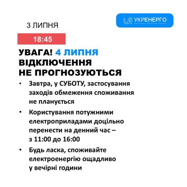 Графіки відключень у Кривому Розі 4 липня: чи будуть вимикати світло