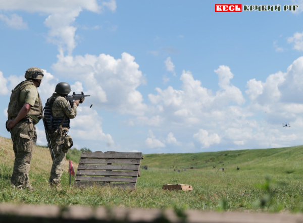 Заняття з протидія дронам в 129 Криворізькій бригаді