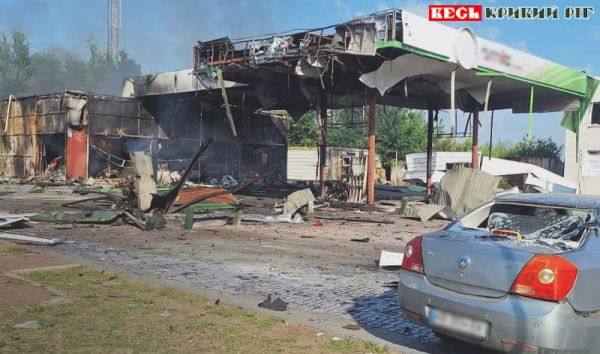 Повітряний удар знищив АЗС поблизу Софіївки Криворізького району