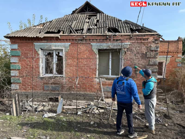 Ворожий обстріл пошкодив приватний будинок у Грушівці Криворізького району